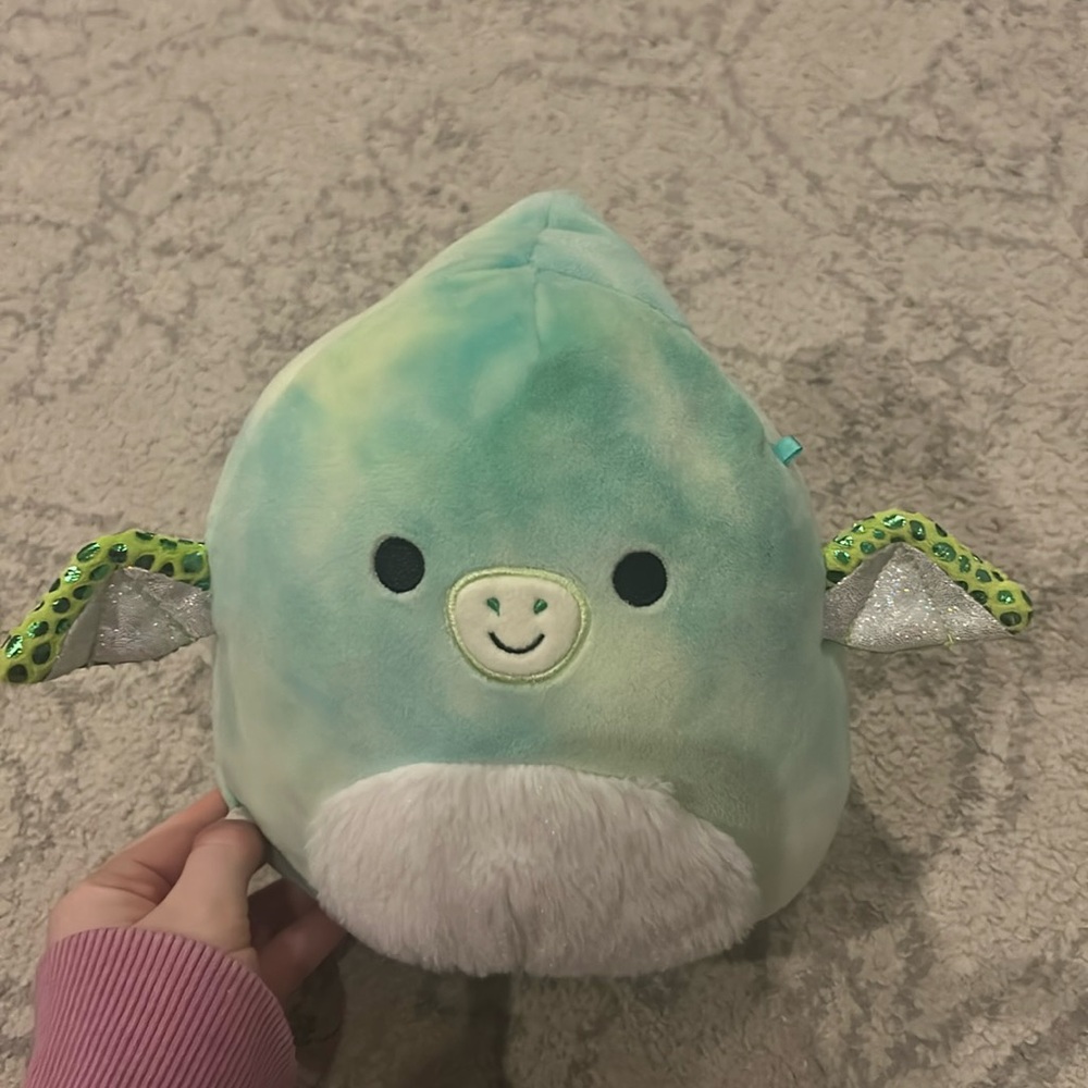 green tie dye pterodactyl “Fletcher” squishmallow